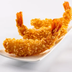 Caballito sin gluten con tempura y copos crujientes