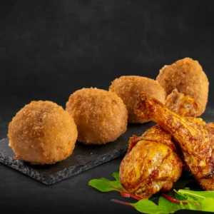 Croqueta de pollo BBQ con Cajún