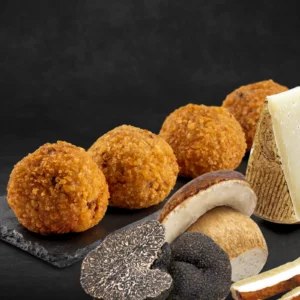 Croqueta de trufa, boletus edúlis y queso